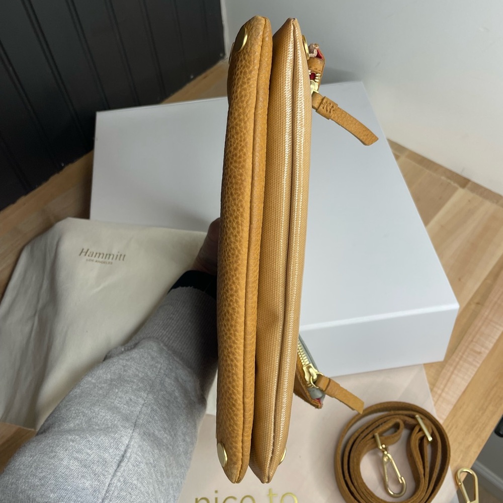 Hammitt Fold-Over Crossbody in Sage and Tan - Picture 9 of 11